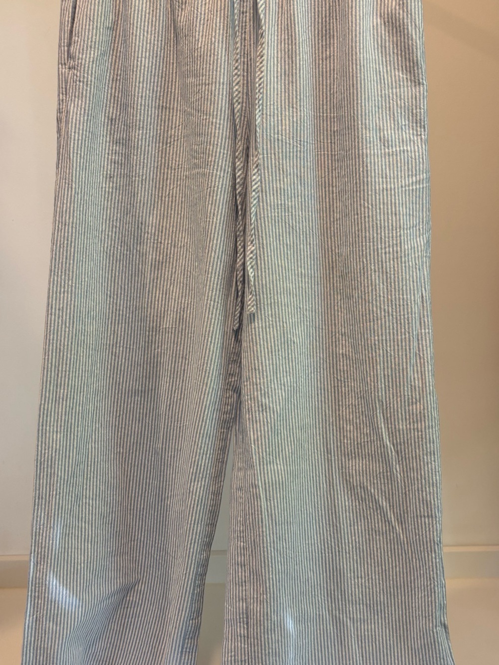 Beginning Boutique Light Blue & White Striped Chinos